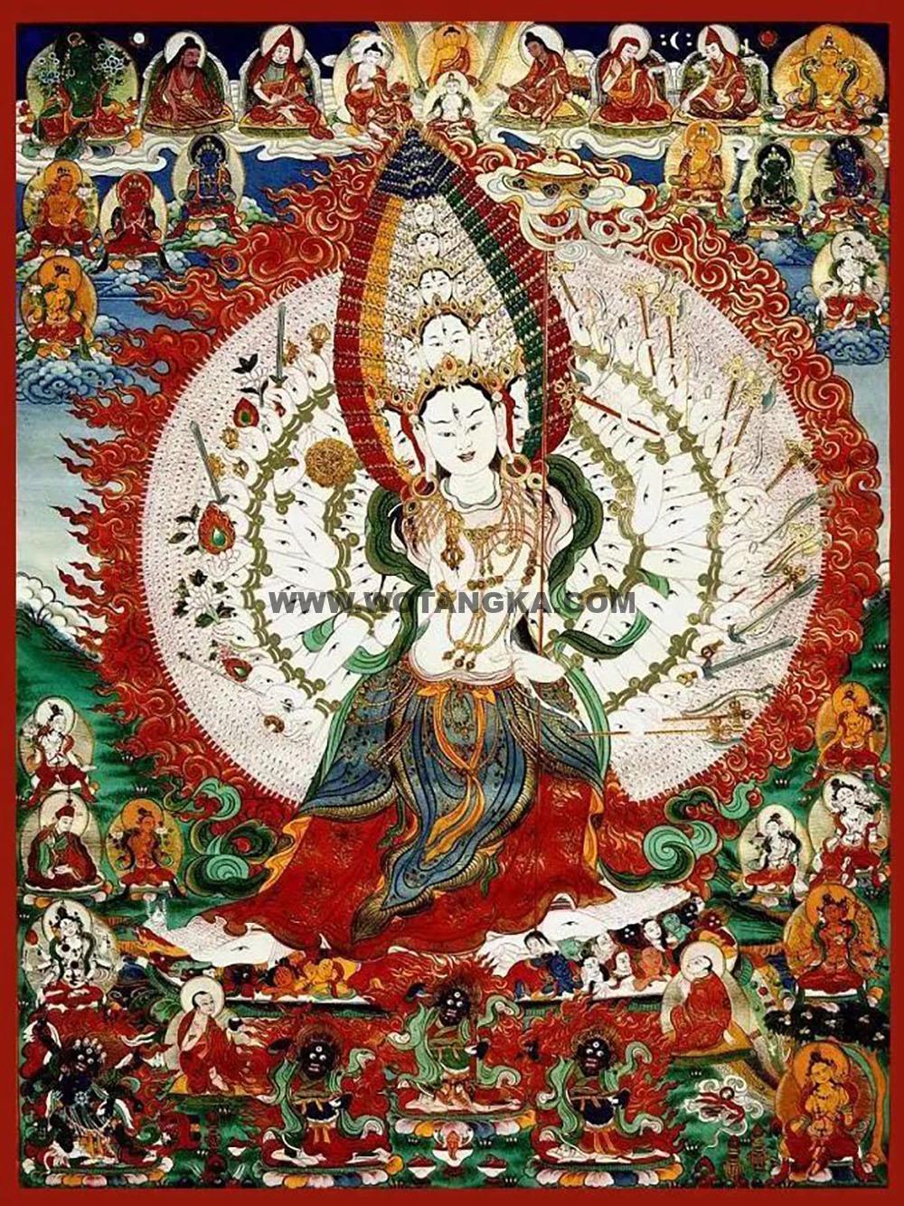 沃唐卡编号AC94413：大白伞盖佛母