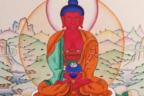 编号138-721172：嘎玛嘎赤-阿弥陀佛（29*20CM左右）