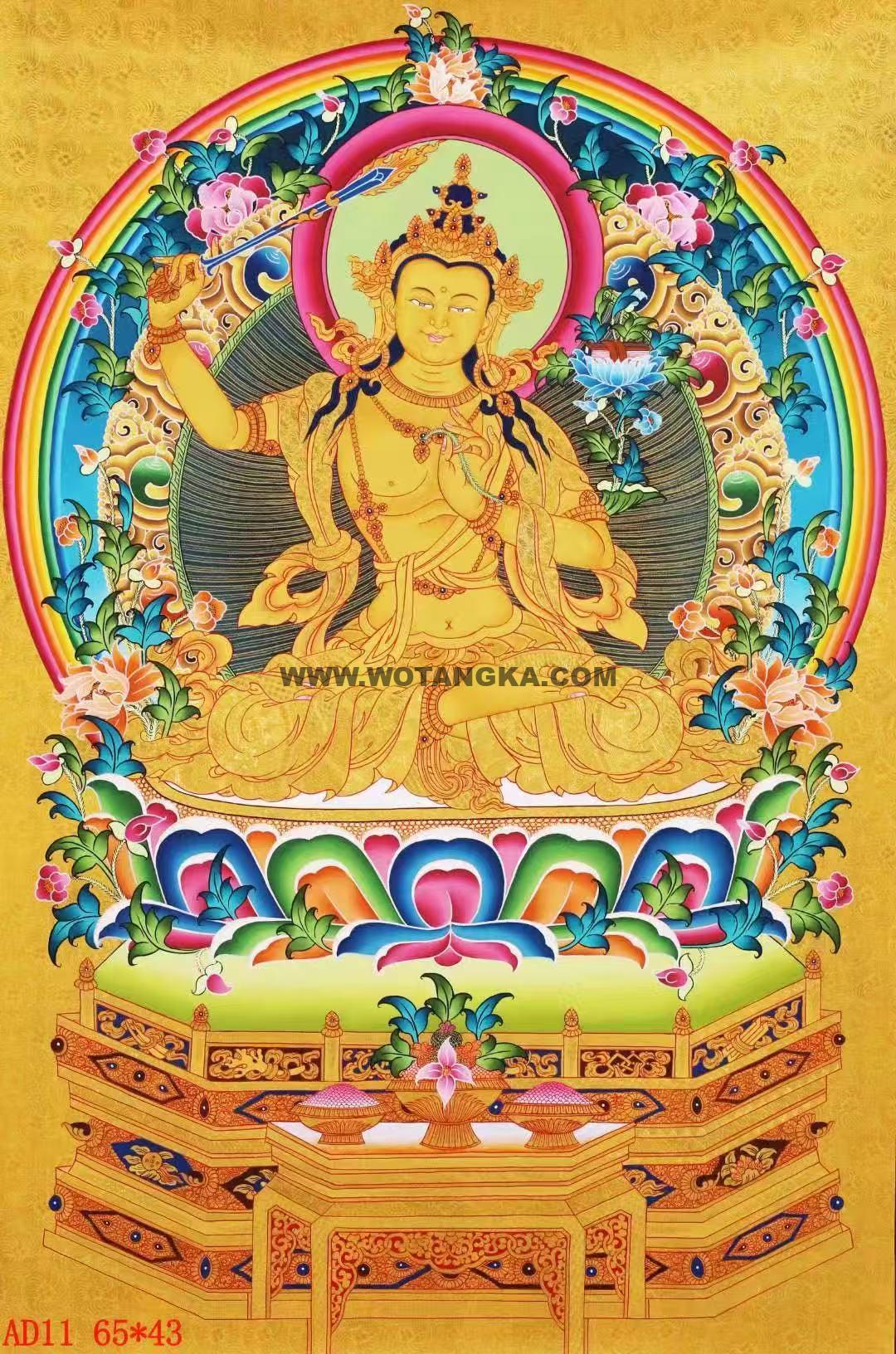 编号138-882389：彩绘唐卡-文殊菩萨（65*43CM左右）