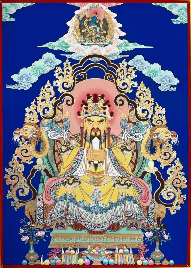 编号189-310424：蓝金唐卡-龙五爷（40*30CM左右）