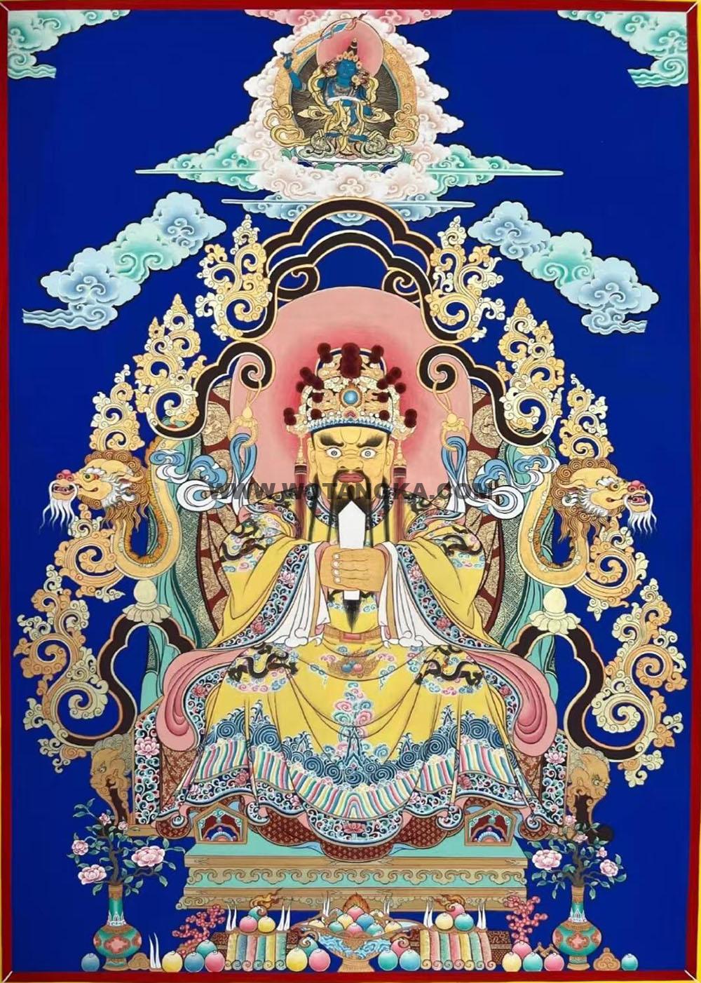 编号189-310424:蓝金唐卡-龙五爷(40*30CM左右)
