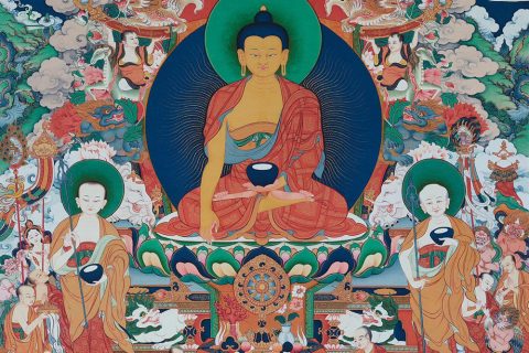 编号189-322426：彩绘唐卡-释迦牟尼佛（110*80CM左右）