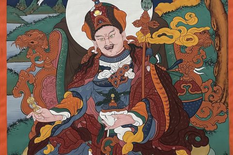 编号189-362171：彩绘唐卡-莲花生大士（30*20CM左右）