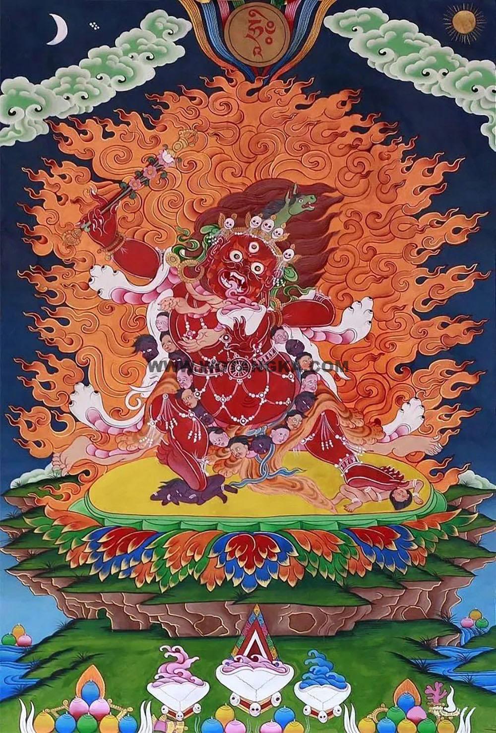 沃唐卡编号AC12986： 马头明王