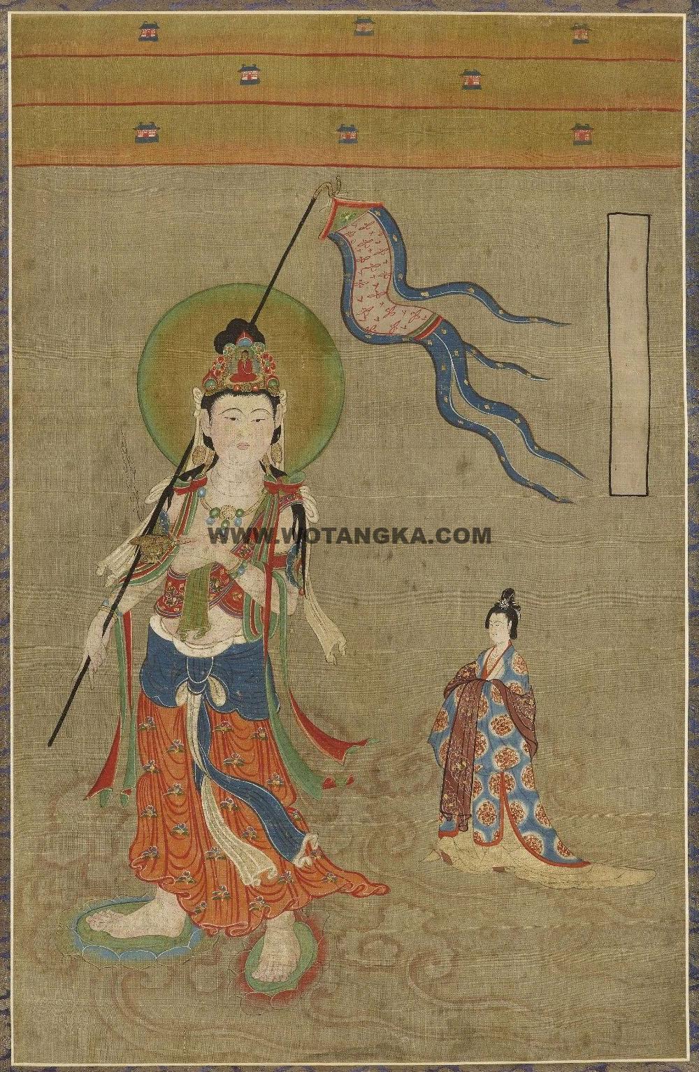 沃唐卡编号AC14568： 引路菩萨图