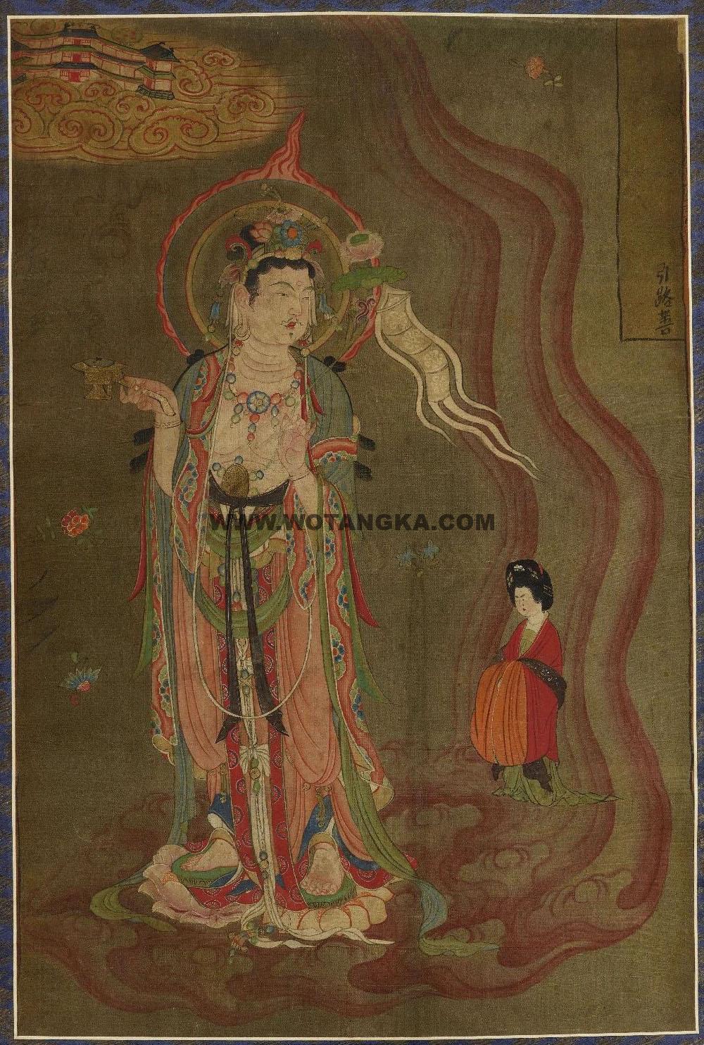 沃唐卡编号AC16243:引路菩萨图