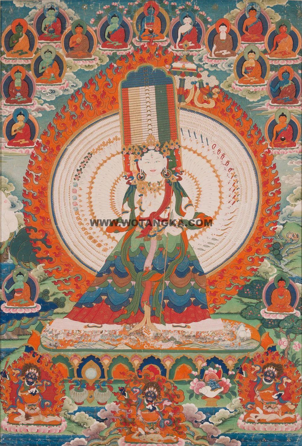 沃唐卡编号AC23851：大白伞盖佛母