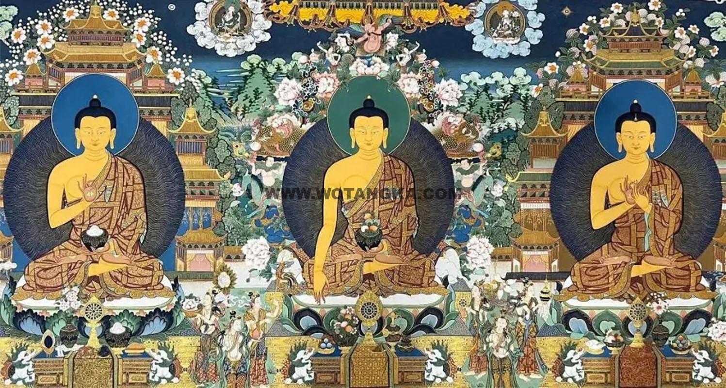 沃唐卡编号AC24785：三世佛