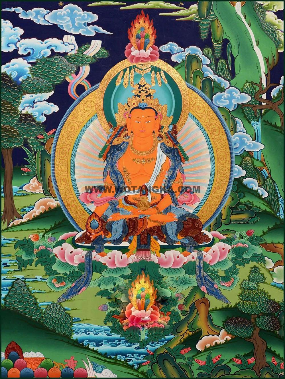 沃唐卡编号AC26475：地藏王菩萨