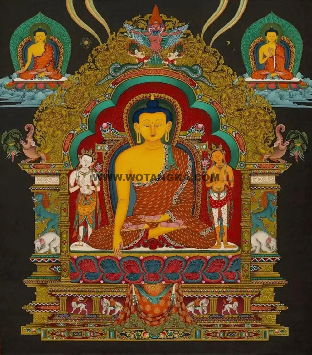 沃唐卡编号AC35627：释迦牟尼佛
