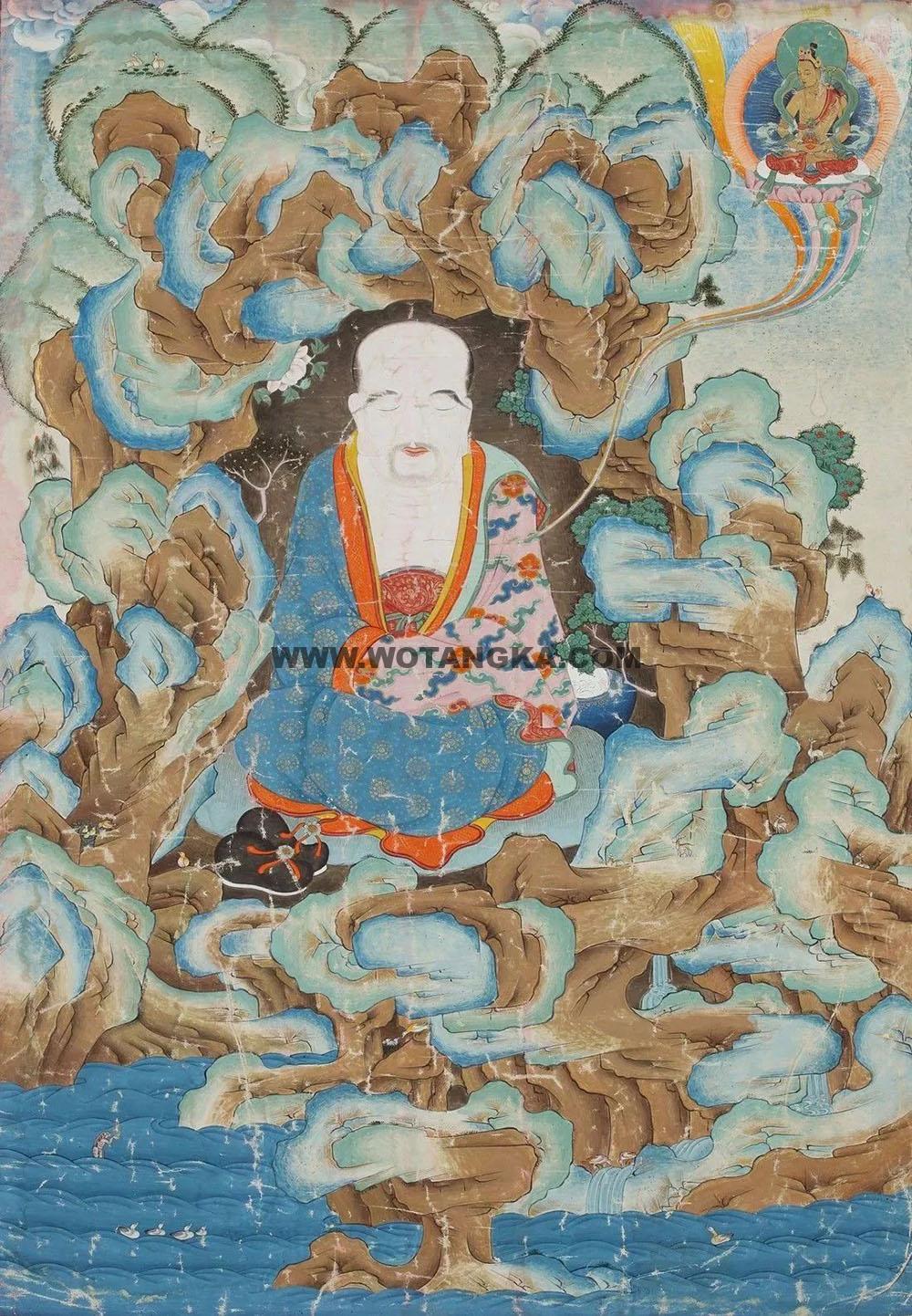 沃唐卡编号AC35728:迦诺迦跋黎堕阇尊者