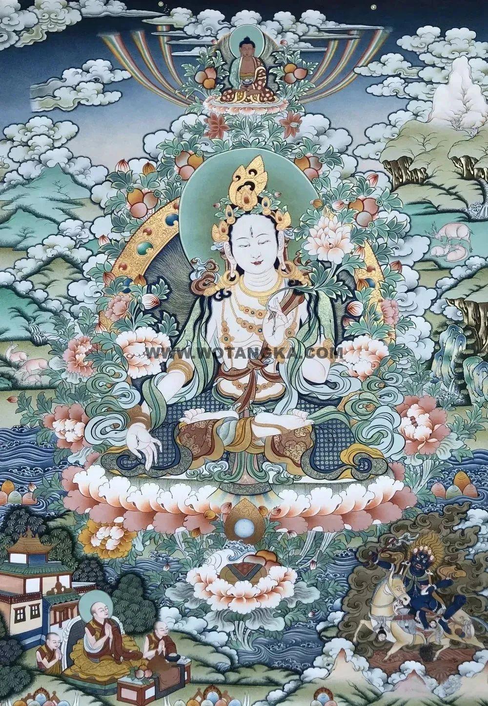 沃唐卡编号AC51834：白度母