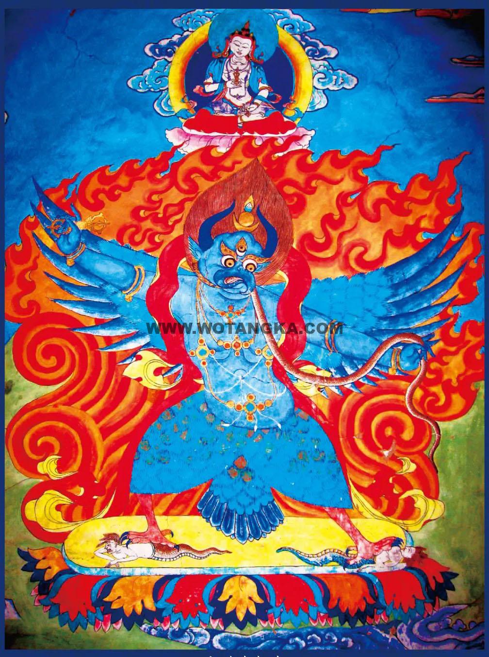 沃唐卡编号AC65839：大鹏金翅鸟