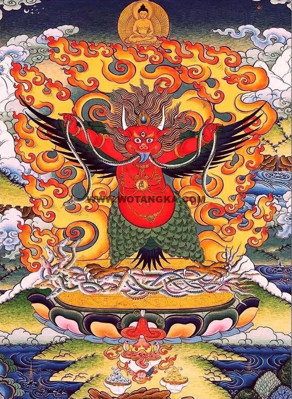 沃唐卡编号AC67385：大鹏金翅鸟