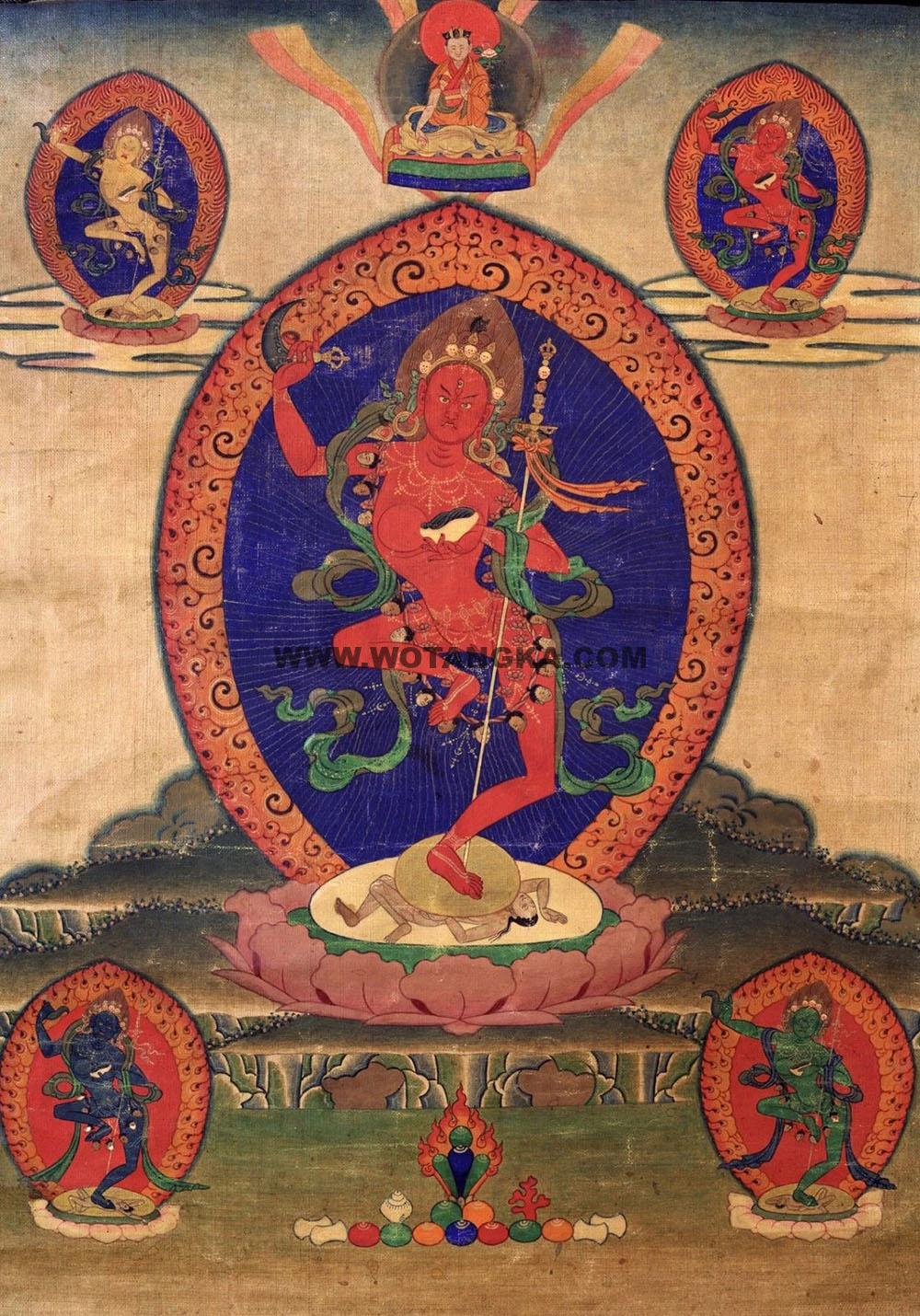 沃唐卡编号AC74682：金刚亥母