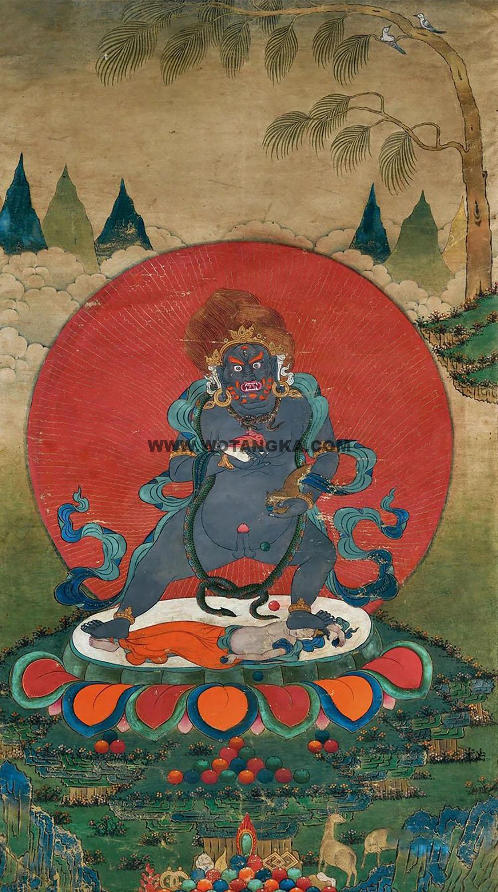 沃唐卡编号AC81457：黑财神