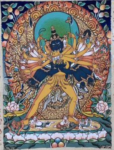 编号118-2148697：彩绘小唐卡-时轮金刚（长方形·5*4CM左右）