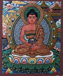 编号118-3748196：彩绘小唐卡-阿弥陀佛（长方形·5*4CM左右）