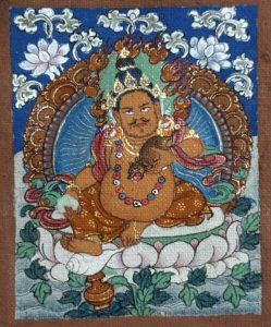 编号118-4598267：彩绘小唐卡-黄财神（长方形·5*4CM左右）