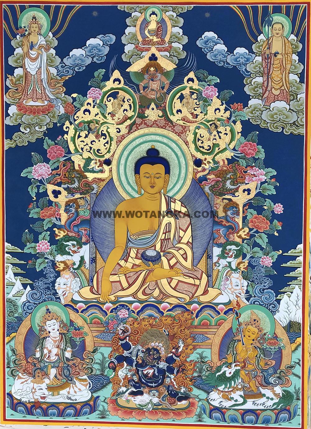 编号189-592100：彩绘唐卡-释迦牟尼佛（80*60CM左右）