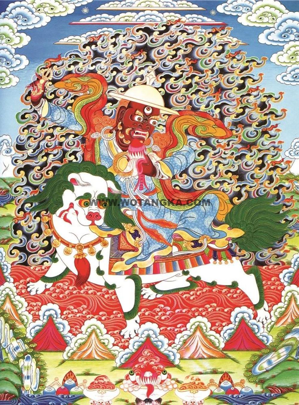 沃唐卡编号AC13476：单坚护法