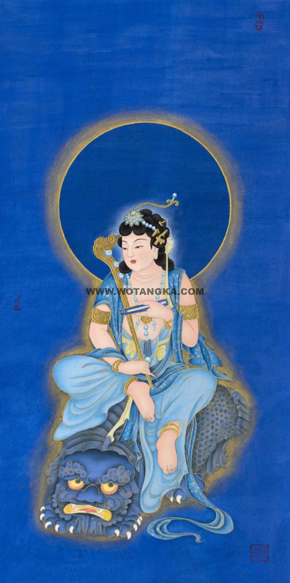 沃唐卡编号AC23852：文殊菩萨