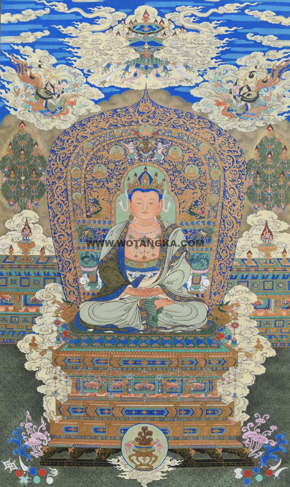 沃唐卡编号AC28911：毗卢遮那佛 