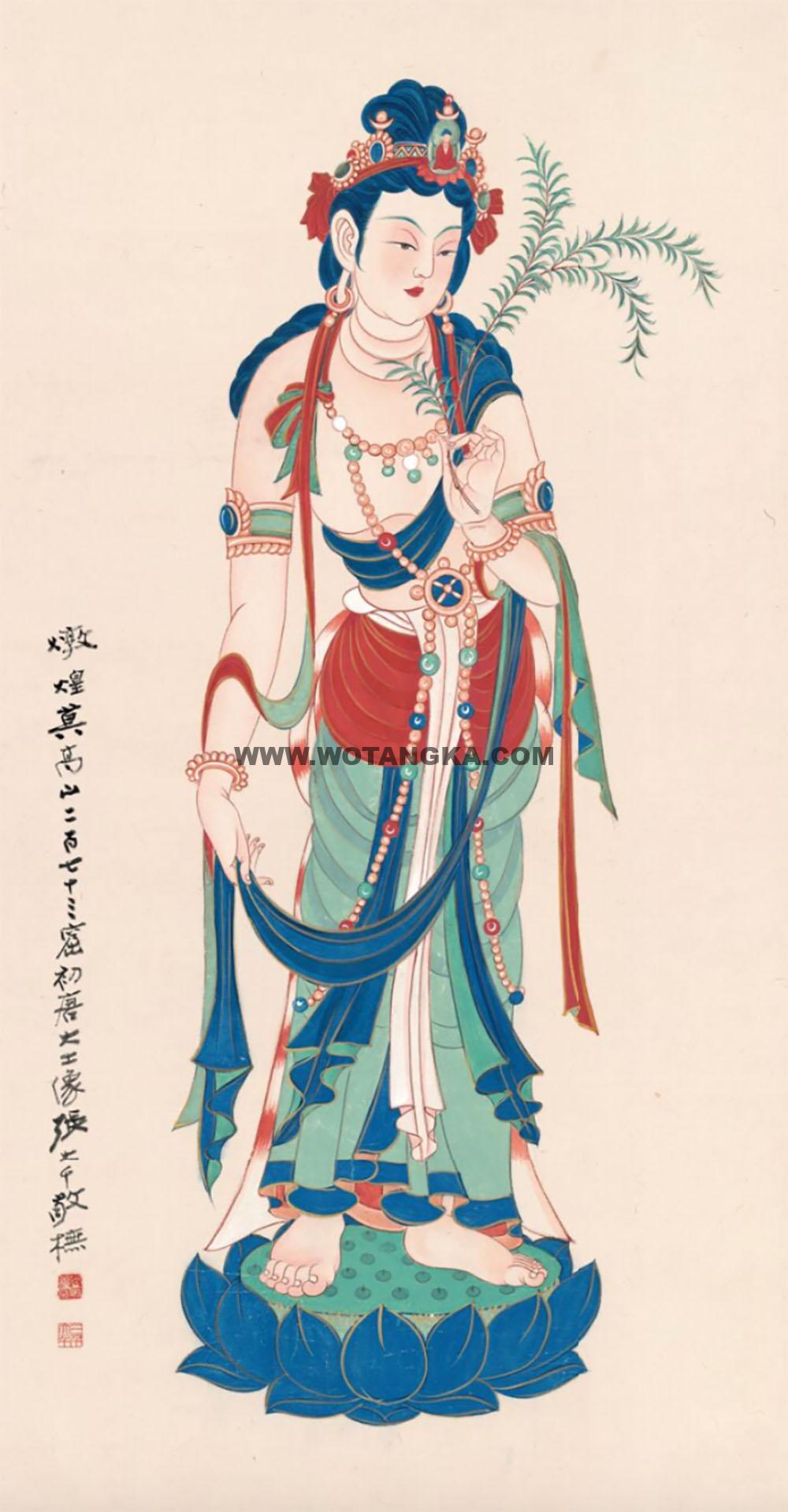 沃唐卡编号AC35689：观音大士