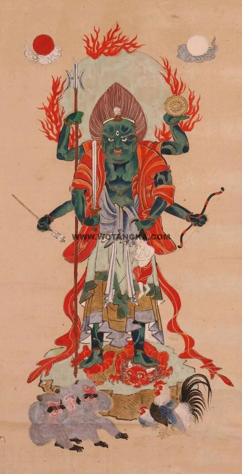 沃唐卡编号AC36849：青面金刚