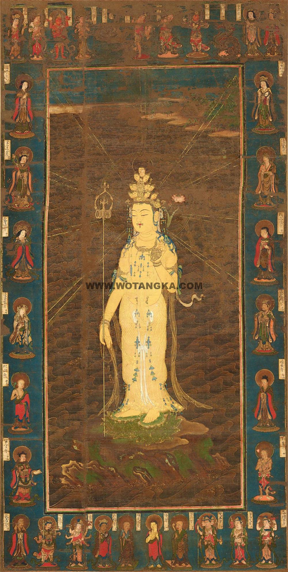 沃唐卡编号AC36944:长谷寺样十一面观音图