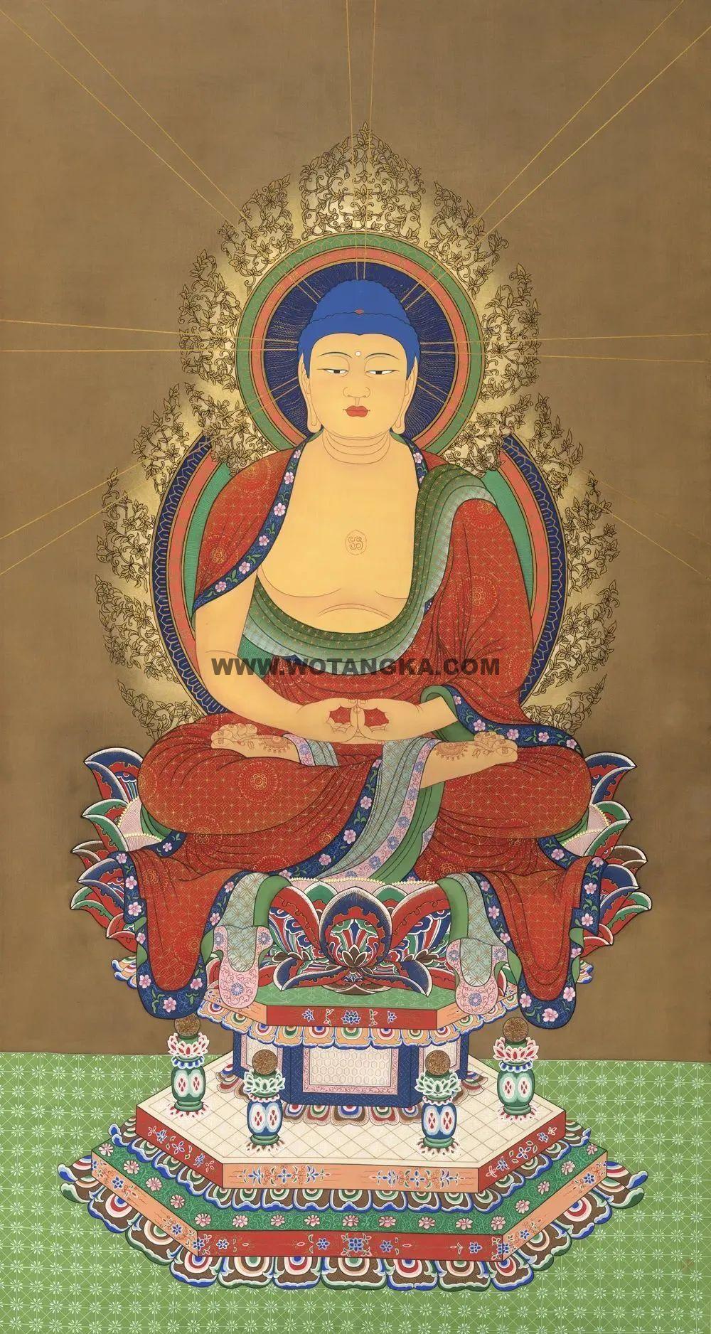 沃唐卡编号AC41538:十二光如来·超日月光佛