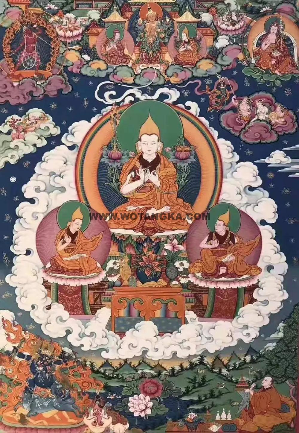 沃唐卡编号AC46318：宗喀巴大师