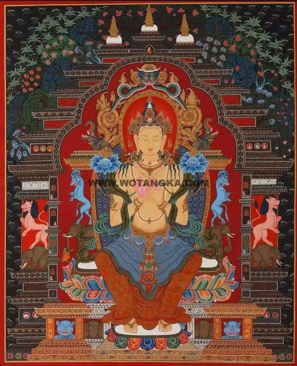 沃唐卡编号AC48579：弥勒菩萨