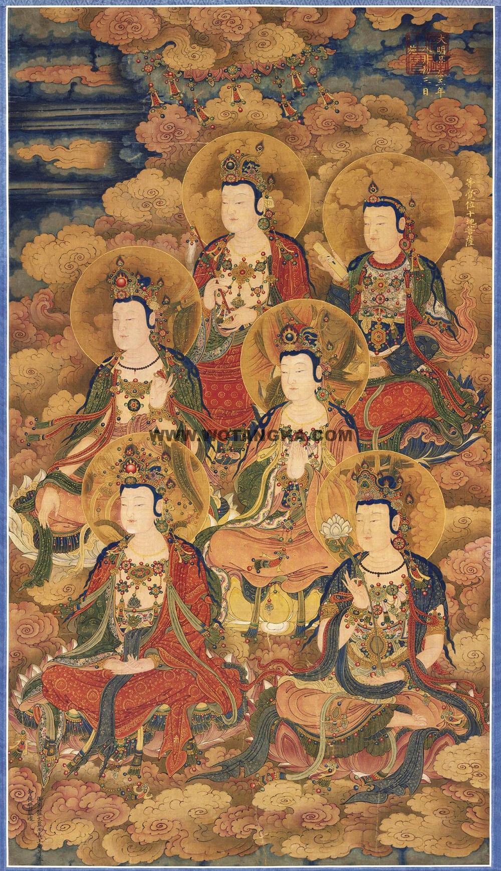 沃唐卡编号AC53926：等觉位十地菩萨像