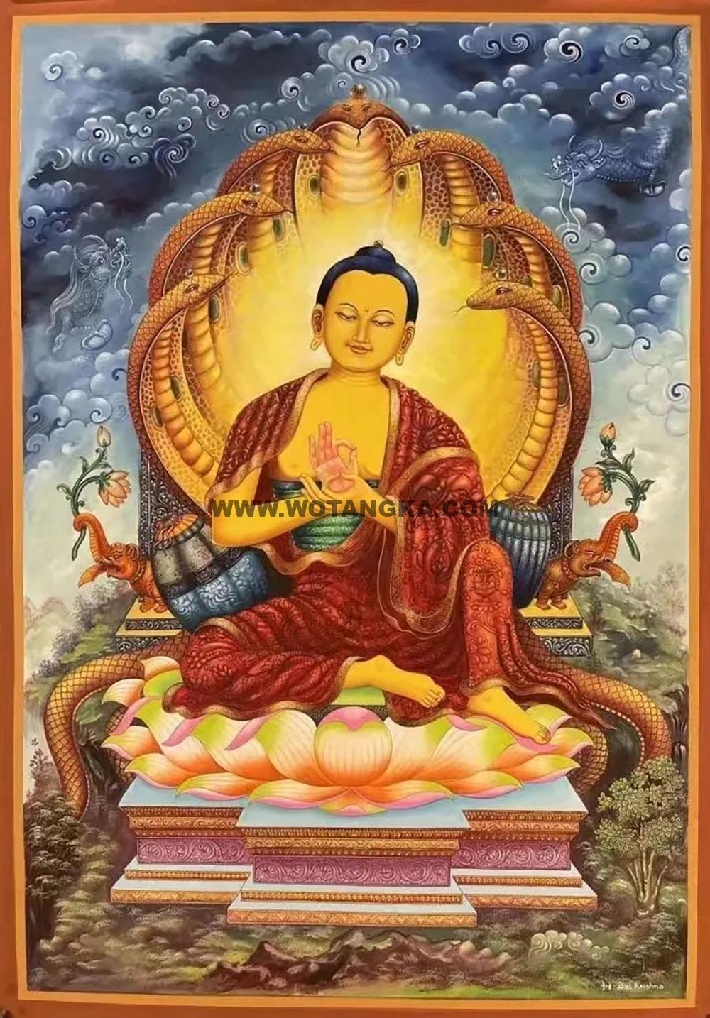 沃唐卡编号AC56890：龙树菩萨
