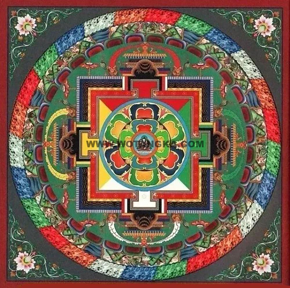 沃唐卡编号AC58129：新伏藏纳波勒丹寂忿根除地狱坛城