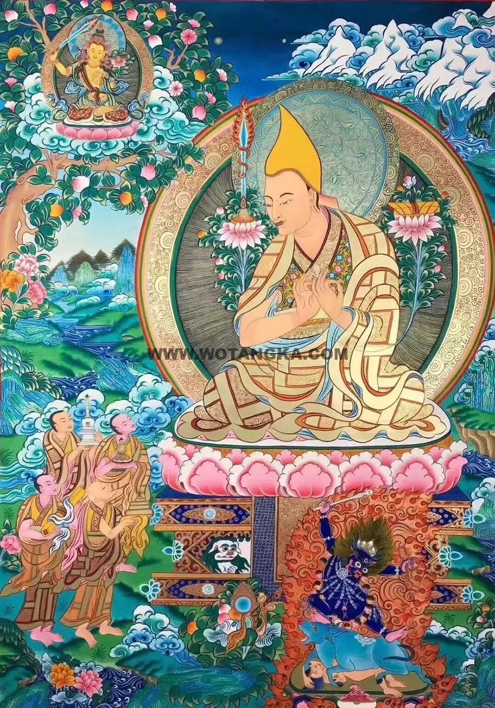 沃唐卡编号AC59820：宗喀巴大师