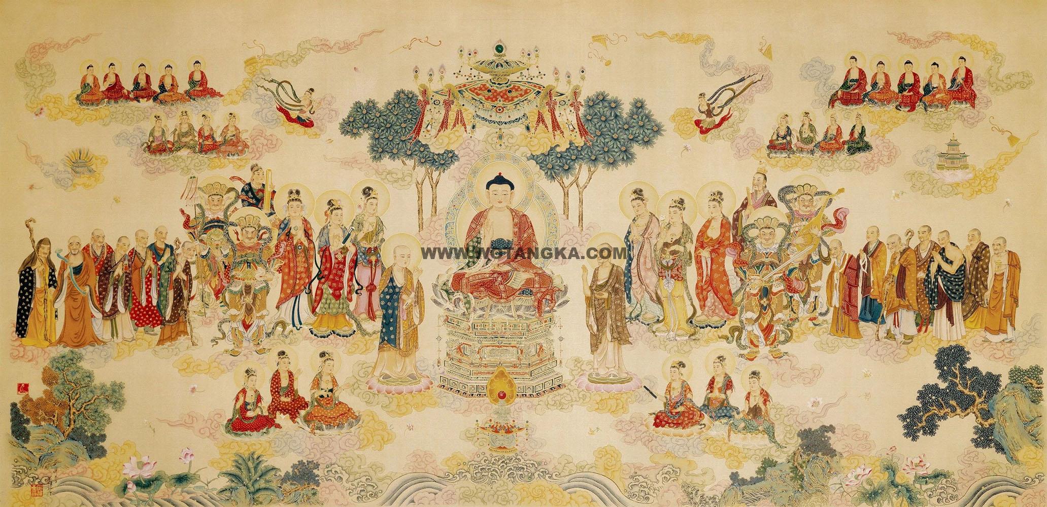 沃唐卡编号AC62847：释尊说法图