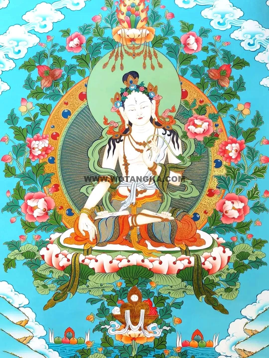 沃唐卡编号AC68129:白度母