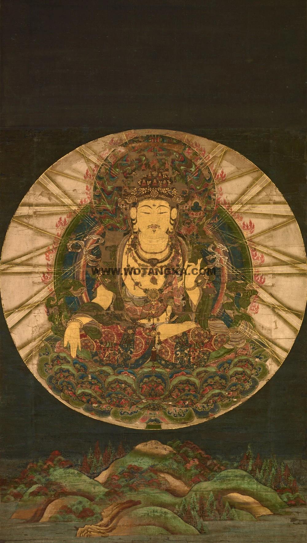 沃唐卡编号AC69741：虚空藏菩萨