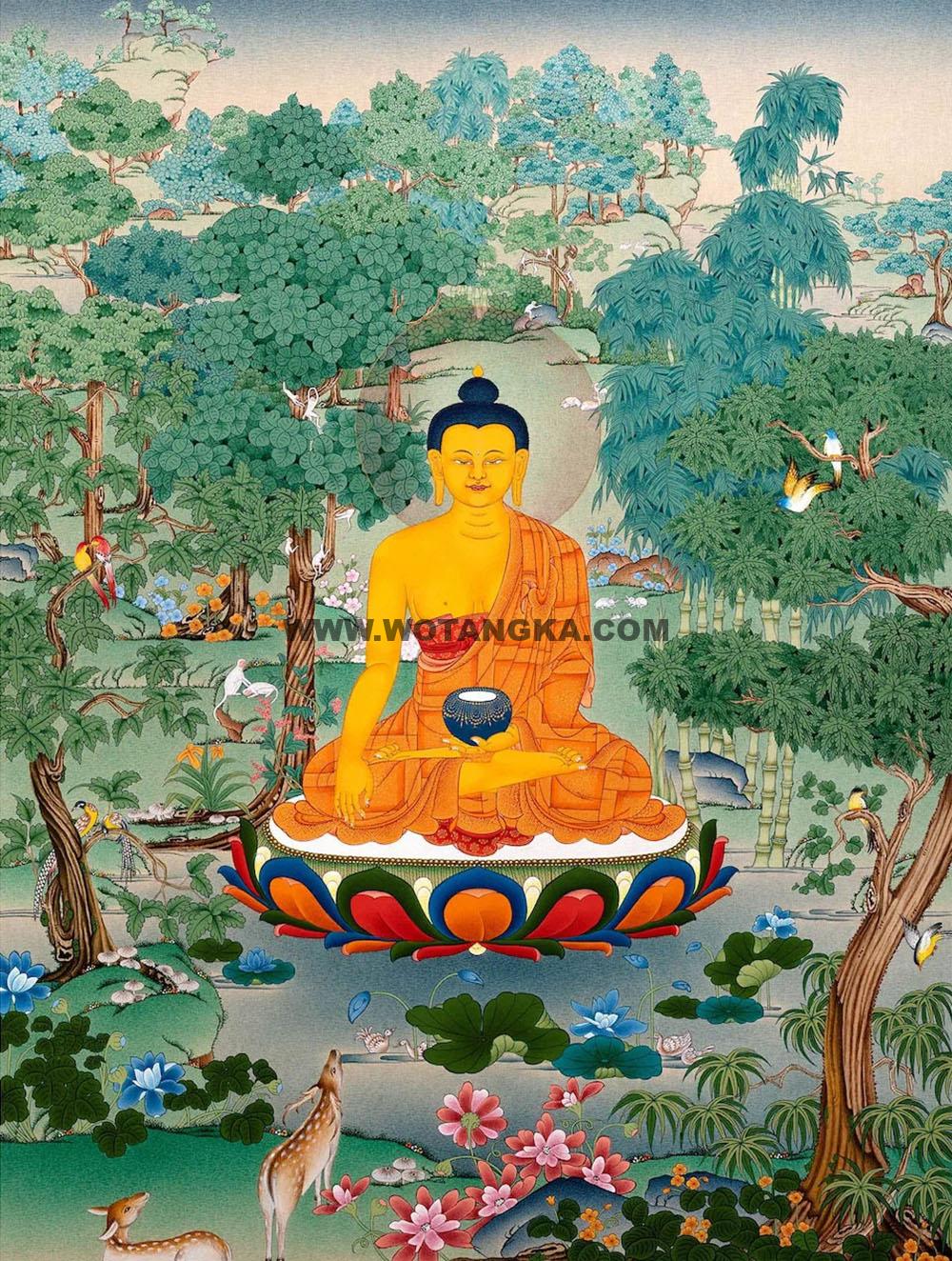 沃唐卡编号AC72813:释迦牟尼佛