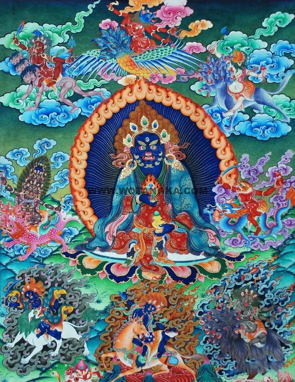 沃唐卡编号AC81427：尚龙护法