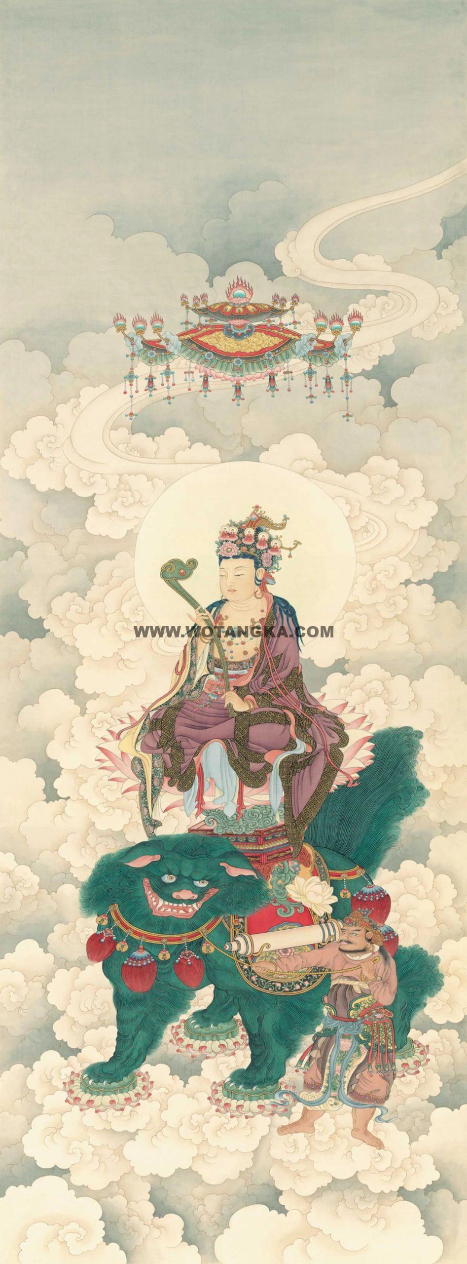 沃唐卡编号AC86527：文殊大士