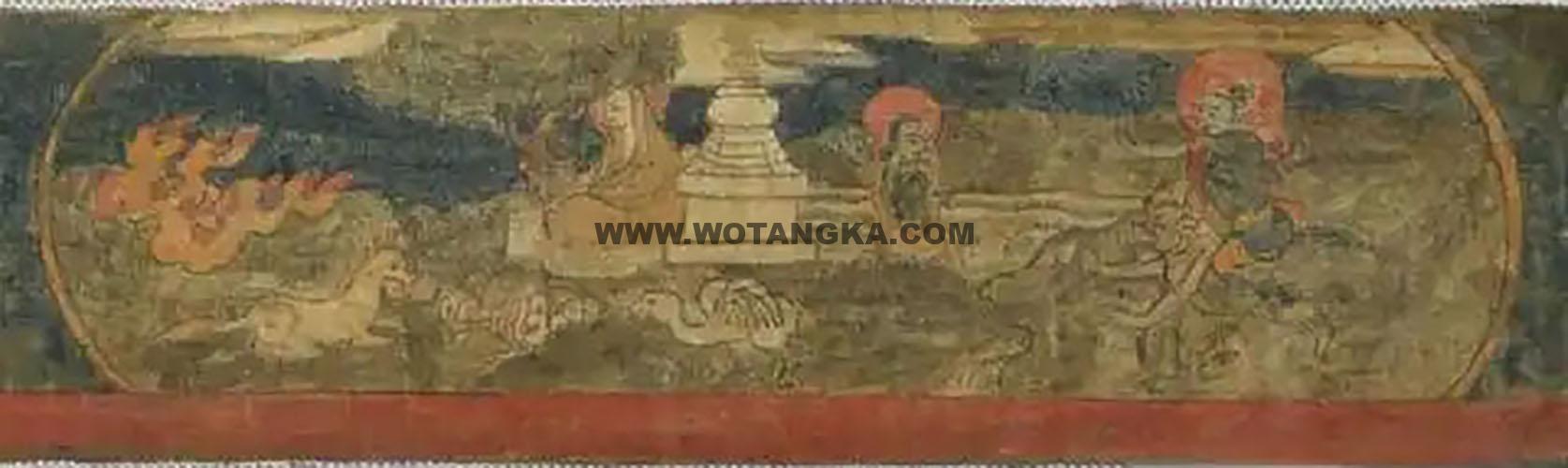 沃唐卡编号AC89761：八大寒林·西北啾啾寒林