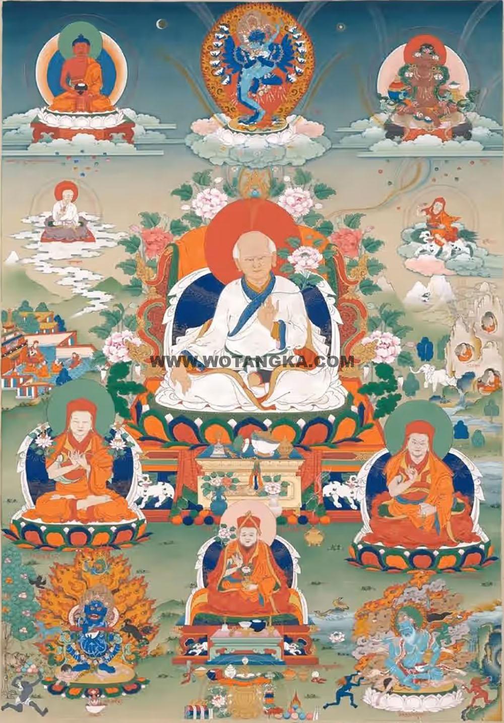 沃唐卡编号AC92549：萨迦初祖·贡噶宁波