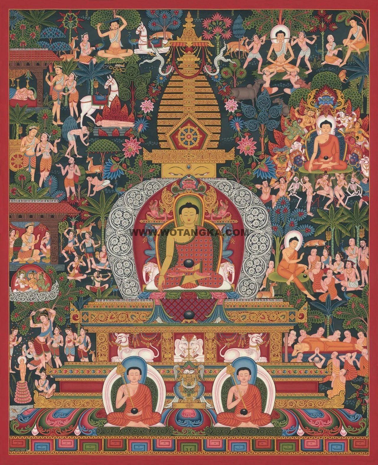 沃唐卡编号AC92854:释迦牟尼佛