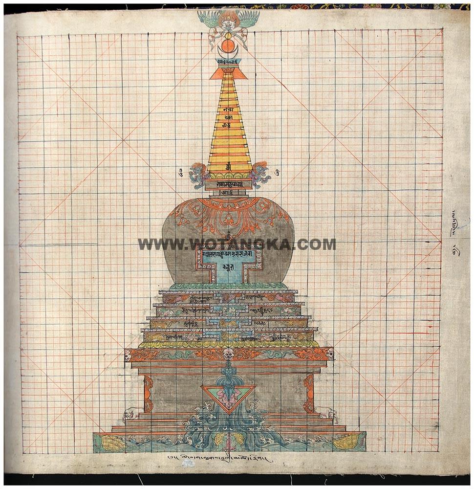2025.06.10-《ཆ་ཚད་ཀྱི་དཔེ་རིས་དཔྱོད་ལྡན་ཡིད་གསོས།藏传佛教绘画量度经》(《Handbook of Tibetan Iconometry》)全页手稿赏析