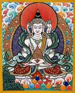 编号118-4825961：彩绘小唐卡-四面大日如来（长方形·5*4CM左右）