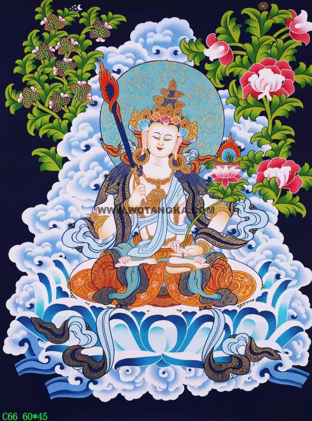 编号138-674129:彩绘唐卡-虚空藏菩萨(60*45CM左右)