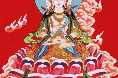 编号138-879645：彩绘唐卡-四面大日如来（60*46CM左右）